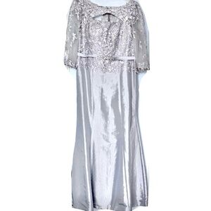 JJs House Elegant Gray Lace Wedding Dress